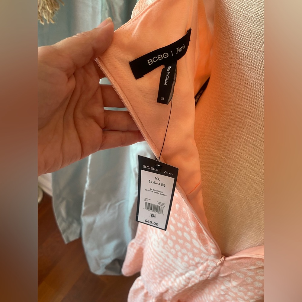 NWT - BCBG Paris Pink Midi Dress - Picture 8 of 9